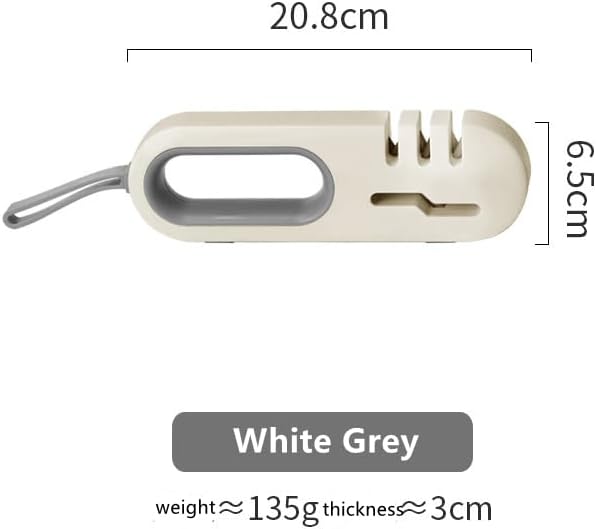 4-in-1 Knife Sharpener for Kitchen Knives - 3-Stage Professional Sharpener with Diamond, Ceramic & Tungsten Steel - Repair & Restore Dull Blades (Great for Home Chefs)