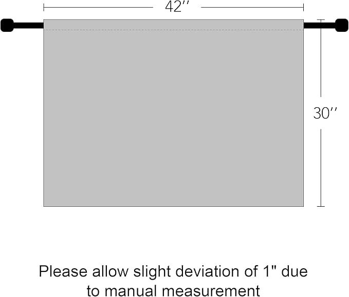 RYB HOME Blackout Short Cafe Curtains, Privacy Light Block Small Window Curtains for Bedroom Kitchen Basement Dining Classroom, W 42 x L 30 inches, Natural, 2 Panels