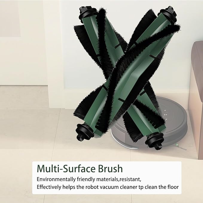 14 Pack Accessories Kit for iRobot Roomba Essential Series Q052-Vac2 105 Q0120 Y0140 Y0110 Q011 Robot Vacuum Cleaner,2 Roller Brush&8 Side Brushes&4 Hepa Filters (14 Packs)