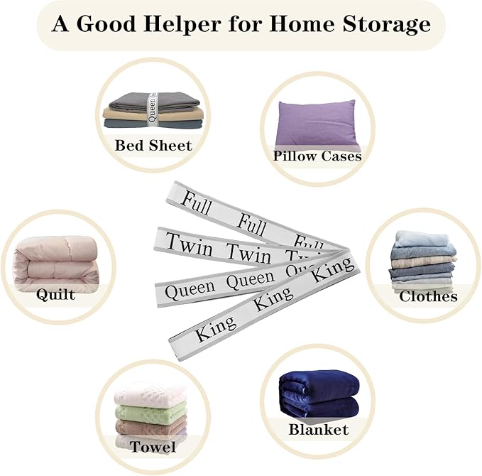 20 Pieces Bed Sheet Organizer Bands, Sheet Organizers and Storage Label Bands, Sheet Label for Bedding, Sheets Organizer for Closet,Sheet Keepers Linen Labels Bedding Bands (Grey, Mix 20Pcs)