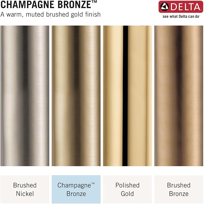 Delta Faucet Clarifi Premium Shower Filter Attachment with Filter, Hard Water Shower Filter, Shower Head Filter, Champagne Bronze 5SF100-CZ