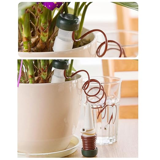 (8-Pack) Automatic Plant Watering System Devices, Slow Release Ceramic Material Feeder for Vacation Plant Self Watering Kit for Outdoor & Indoor Use