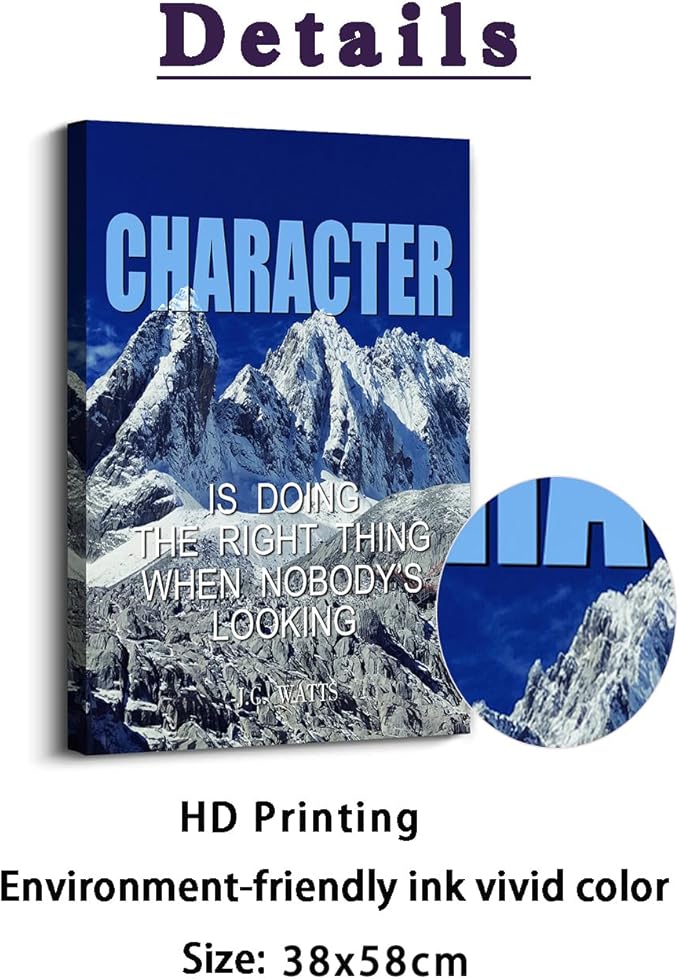 Landscape Canvas Wall Art,Motivational Wall Art Decoration Painting .Suitable forGym, Library, Office, Living Room and Home Deco,Tabletop/Hanging 6-Pack (38x58cm) Framed