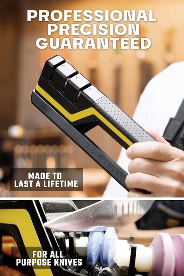 DALSTRONG Hornet Kitchen Knife Sharpener - All Purpose Sharpener Refillable Water Reservoir - Aluminum Alloy & Premium ABS - #180 Coarse, #400 Medium, #600 Fine Ceramic Wheels Sharpening Whetstones