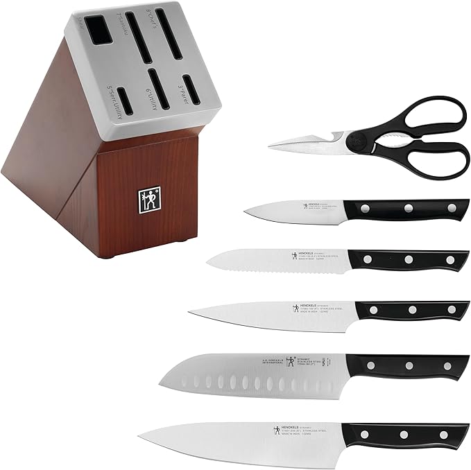 HENCKELS Dynamic Razor-Sharp 7-Piece Knife Set, Chef Knife, Bread Knife, German Engineered Informed by 100+ Years of Mastery