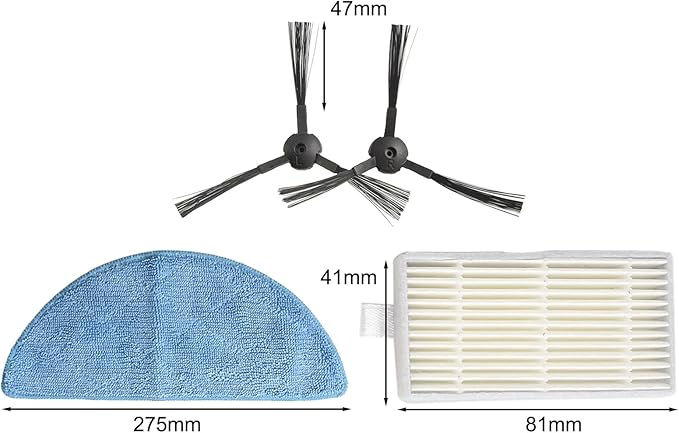 Side Brushes Mop Filter Kit for Zaco V5S Pro V5X for Ilife V5S Pro V5S V5 V3 V3S Vacuum Cleaner Robot Spare Part Home Appliance Vacuum Cleaner Filters Bushes Vacuum Cleaner Filter