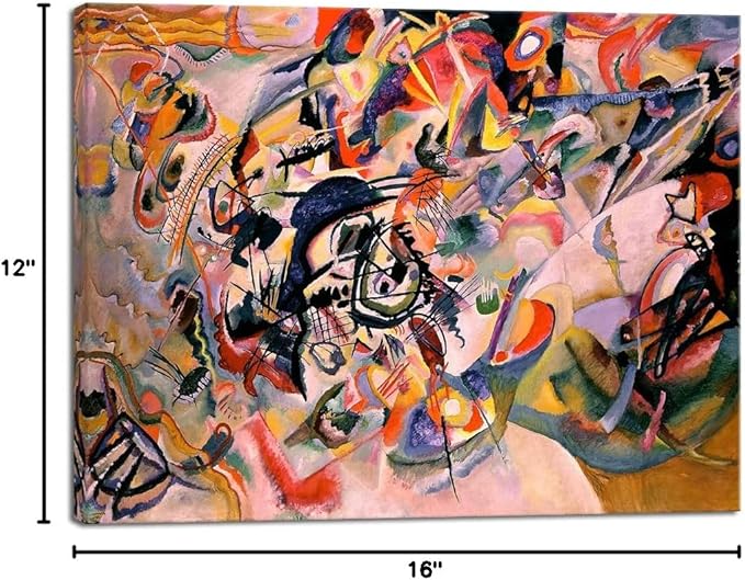 Wieco Art Canvas Prints Composition VII, 1913 by Wassily Kandinsky Classic Art Reproductions Canvas Wall Art for Home Decoration