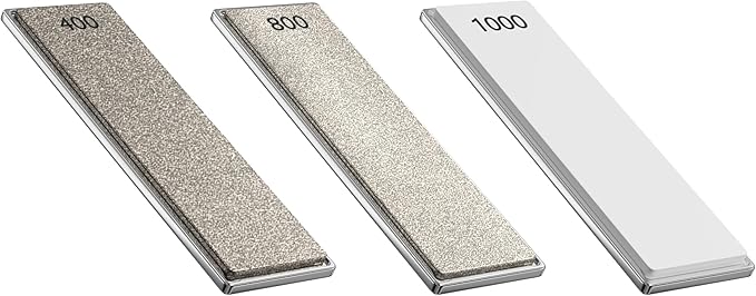 Replacement Whetstone Plates Set โ Includes 3 Plates: #400, #800, and #1000 Grit for Precision Sharpening & Honing - Compatible Only with Parkway Home Adjustable Rolling Knife Sharpener