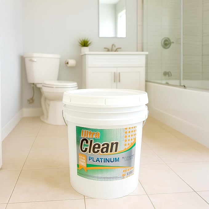 Ultra Clean Platinum Multipurpose Cleaner, Non-Abrasive and Bleach-Free, for Kitchen Counters, Bathroom Floors and Garage Spaces, Citrus, 5 Gallons