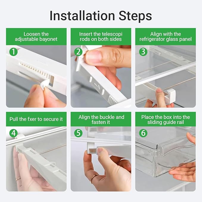 12 in refrigerator drawer - fridge drawer organizer for Deli Meat, Cheese, Produce and More, Stretchable and Deep Storage