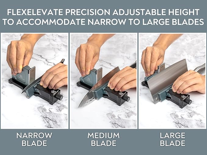 Rolling Knife Sharpener with Adjustable 10ยฐ to 40ยฐ Options and Adjustable Grinding Height, Knife Sharpener Kit, Roller Knife Sharpening System