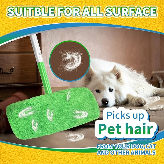 Reusable Microfiber Mop Pads Compatible with Swiffer Sweeper Mop, Wet and Dry Flat Swiffer mop Cover, 5 Pack Washable Swiffer Pads for Surface/Hardwood Floor Cleaning (Mop is Not Included)