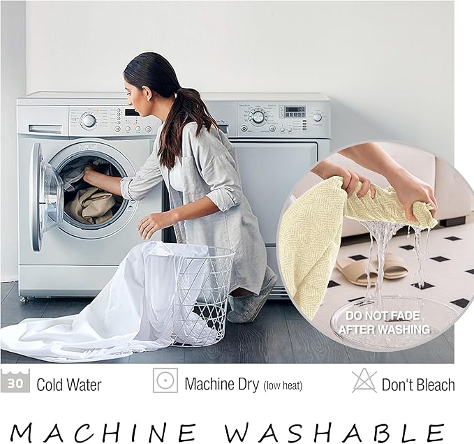 ALIECOM Sectional Couch Covers L Shape Sectional Sofa Cover for Dogs 2 Piece Thick Chenille L Shaped Couch Cover Blanket Chaise Sofa Slipcovers Pet Furniture Protector Washable (XX-Large, Beige)