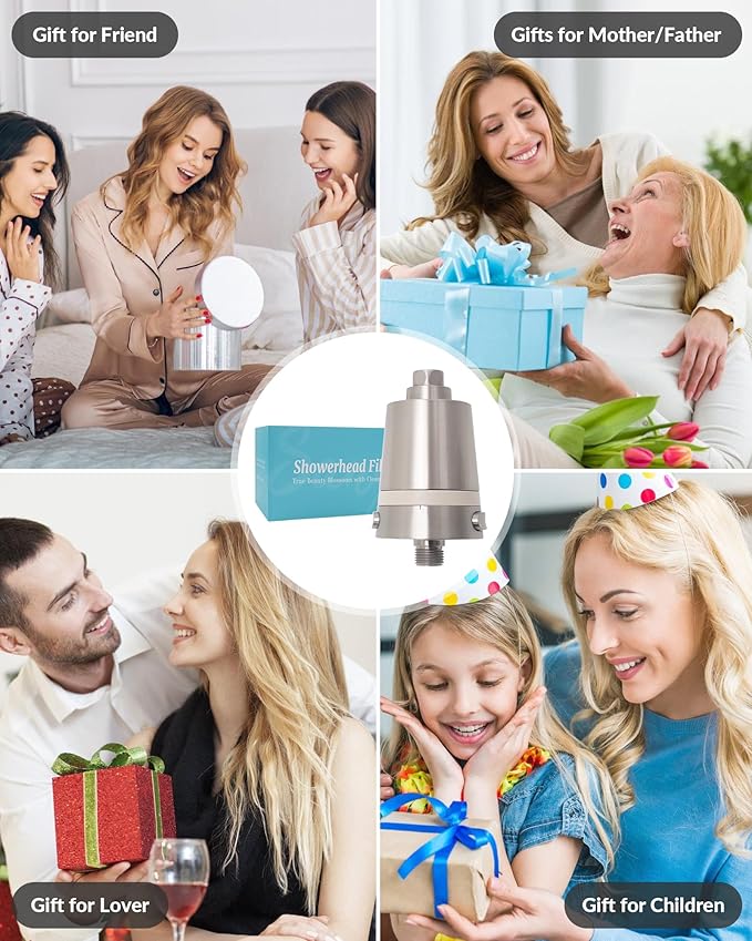 Hard Water Shower Filter - Removes Chlorine, Heavy Metals & Scale - KDF Technology for Softer Skin & Hair - Fits Most Rain & Handheld Showerheads - (BNP Version)