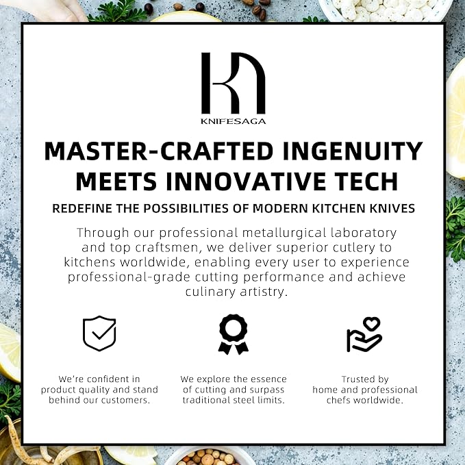 Kitchen Knife Block Set, 15-Piece Enduring Ultra Sharp Knife Set, Japanese High Carbon Stainless Steel, Premium Forged Knives for Kitchen and Professional Chefs, White