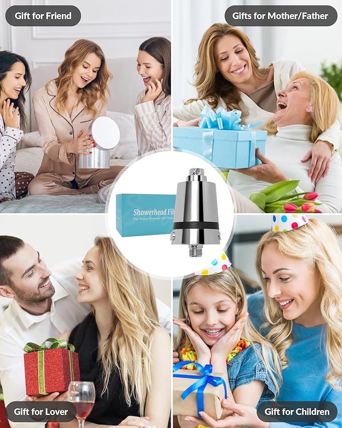 Hard Water Shower Filter - Removes Chlorine, Heavy Metals & Scale - KDF Technology for Softer Skin & Hair - Fits Most Rain & Handheld Showerheads - (CP Version)