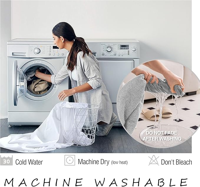 ALIECOM Sectional Couch Covers L Shape Sectional Sofa Cover for Dogs 2 Piece Thick Chenille L Shaped Couch Cover Blanket Chaise Sofa Slipcovers Pet Furniture Protector Washable (X-Large, Air Grey)