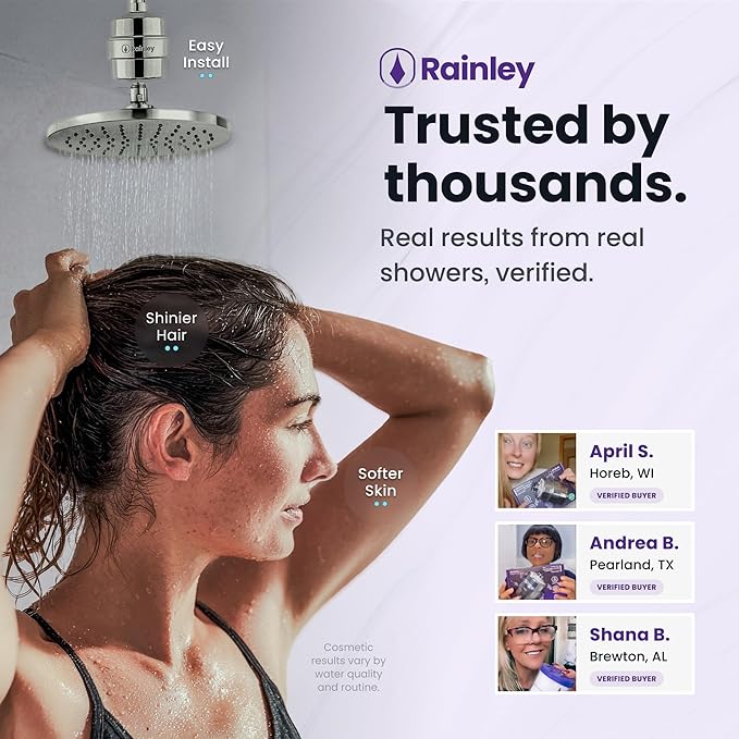 Bossa Showerhead Filter for Hard Water – Removes Toxic Chemicals, Chlorine & Heavy Metals | Mircron-level | High-Pressure, Anti-Clog | Leak-Proof Shower Filter | Easy Installation | Fits ½" IPS Arms