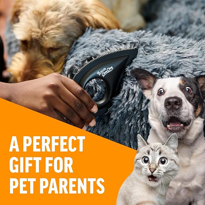 ChomChom Roller Detailer- Scraper for Pet Hair Remover and Lint - Great for CAR - Cat and Dog Hair Remover for Couch, Furniture, Carpet, Clothing and Bedding - Travel Multi-Surface Fur Removal Tool