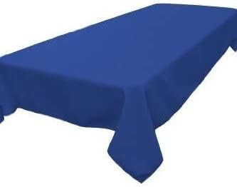 LA Linen Polyester Poplin Washable Rectangular Tablecloth, Stain and Wrinkle Resistant Table Cover 60x102, Fabric Table Cloth for Dinning, Kitchen, Party, Holiday 60 by 102-Inch, Royal Blue