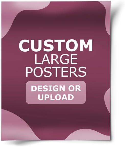 GotPrint Custom Large Posters, Glossy, Vertical | Upload Design or Add Text | Personalized Photo | Wall Art Prints Home Decor 22 x 28, 5 Qty