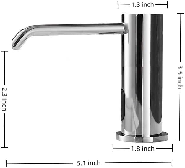 Automatic Touchless Soap Dispenser, Stainless Steel Automatic Liquid Soap Dispenser with 1000ml Bottle, Hands-Free Electronic Soap Dispensers(Chrome)