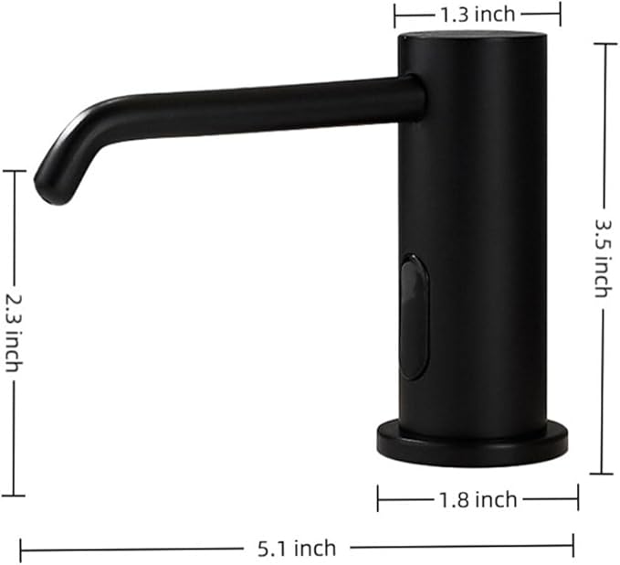 Automatic Touchless Soap Dispenser, Stainless Steel Automatic Liquid Soap Dispenser with 1000ml Bottle,Hands-Free Electronic Soap Dispensers(Black)