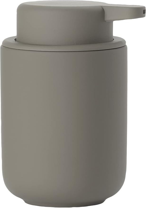 Zone Denmark Ume Soap Dispenser in Elegant Taupe - Stylish and Functional Bathroom Accessory - 3.7" x3.89x5.55 inches