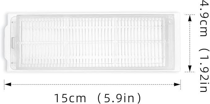 Replacement Parts Compatible with WYZE Robot Vacuum Cleaner WVCR200S Accessories, 2 Main Brushes, 6 Hepa Filters, 8 Side Brushes Attachment Spare Pack