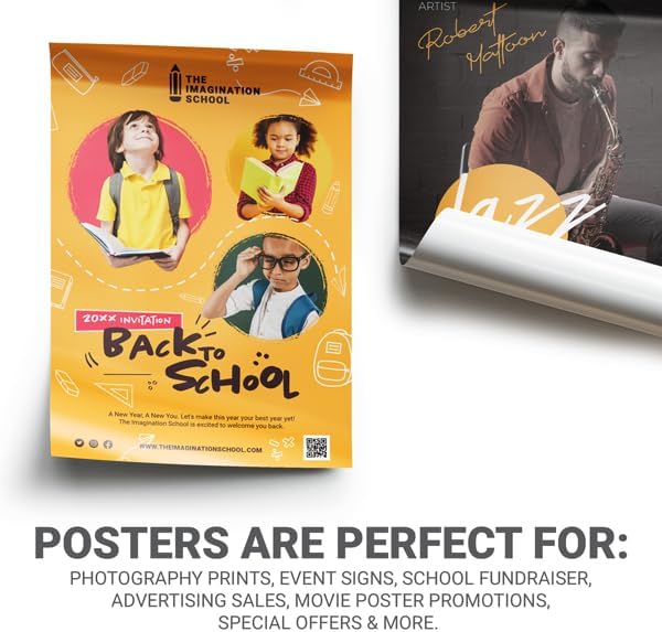 GotPrint Custom Large Posters, Glossy, Vertical | Upload Design or Add Text | Personalized Photo | Wall Art Prints Home Decor 18 x 24, 4 Qty