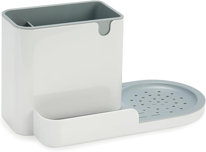 Amazon Basics Kitchen Sink Organizer/Sponge Holder, Large, White