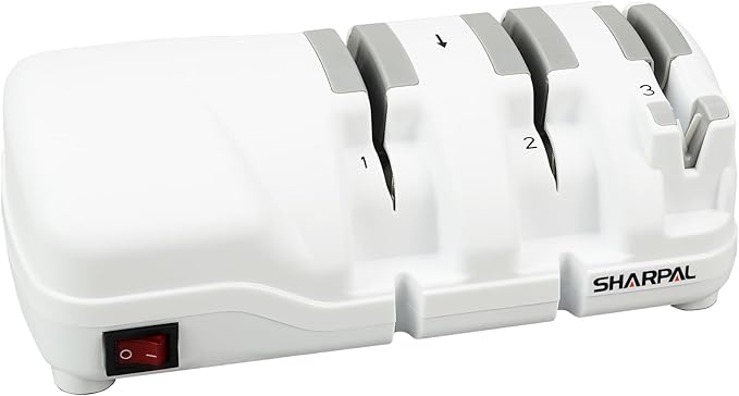 SHARPAL 198H Electric Knife Sharpener, Premium Durable Monocrystalline Diamond Wheels, Professional Knife Sharpening for All Knives–Japanese, Chef's, and Pocket Knives, Quick & Effortless Razor-Sharp
