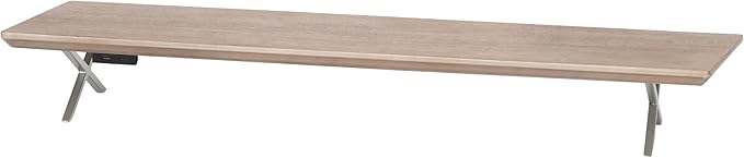 Anji Mountain Monitor Stand - Desktop Organizer & Laptop Riser, Ergonomic Monitor Riser, Space-Saving Monitor Stand for Desk, Durable Construction, Easy Assembly, Ideal for Home & Office,Biscotti