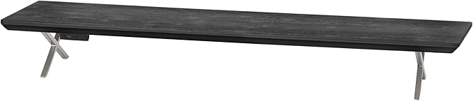 Anji Mountain Monitor Stand - Desktop Organizer & Laptop Riser, Ergonomic Monitor Riser, Space-Saving Monitor Stand for Desk, Durable Construction, Easy Assembly, Ideal for Home & Office,Black