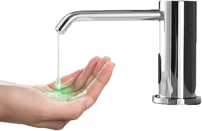 Automatic Touchless Soap Dispenser, Stainless Steel Automatic Liquid Soap Dispenser with 1000ml Bottle, Hands-Free Electronic Soap Dispensers(Chrome)