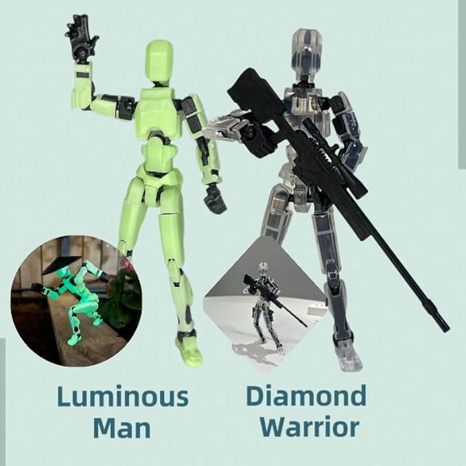 (Assembly Completed) 10 Packs Titan13 Action Figure Set, Dummy 13 3d Printed ActionFigure Toy Gifts for Kids, Robot 13 Action Figure Full Body Mechanical Doll Christmas Birthday Gift for Boys Girls