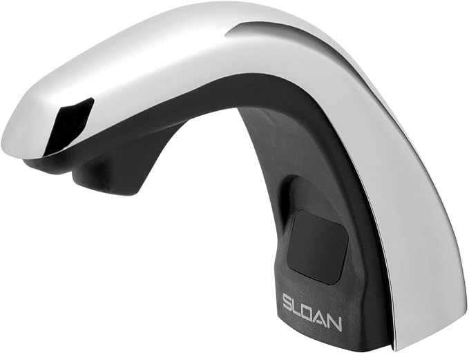 Sloan Optima ESD-200 Deck-Mounted Liquid Soap Dispenser - Infrared Sensor Activated, Polished Chrome Finish, Plug-In Adapter, Modular One-Piece Construction, 3346051