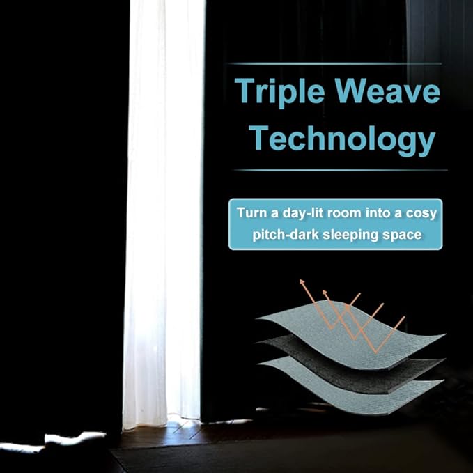 RYB HOME Small Window Curtains, Thermal Insulated Privacy Curtains and Drapes Soild Room Darkening Shades Decent Decor for Kitchen RV Camper Closet, Dusty Blue, W42 x L36 inches, 2 Panels Set