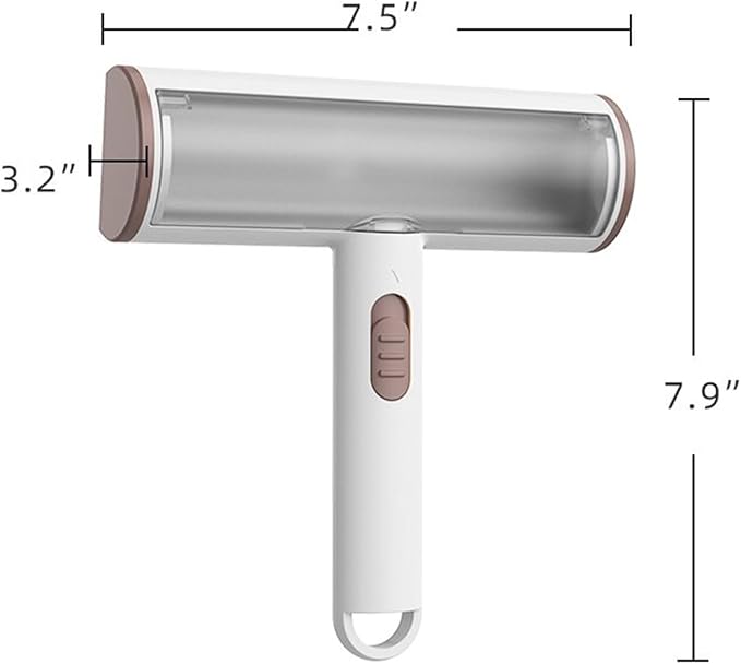 Pet Hair Remover & Lint Roller- Remove Cat/Dog Hair from Car Interiors, Furniture, Couch, Carpet and Bedding - Reusable & Washable Animal Fur Removal Tool for Pet Owners (Brown & White)