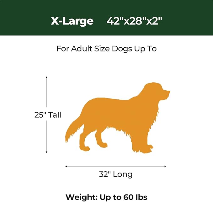 BALANCE Dog Crate Bed, Orthopedic Dog Bed Pad with Waterproof Liner, Washable Crate Foam Pet Mat for Large, Medium, Puppy Dogs Breeds, Powder Blue, 42"x28"x2"