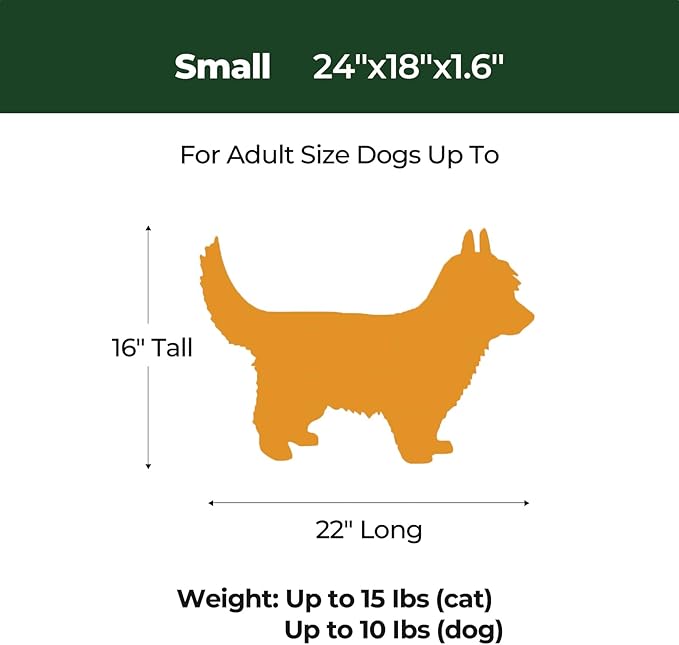 BALANCE Dog Crate Bed, Orthopedic Dog Bed Pad with Waterproof Liner, Washable Crate Foam Pet Mat for Large, Medium, Puppy Dogs Breeds, Mint Leaf, 24"x18"x1.6"