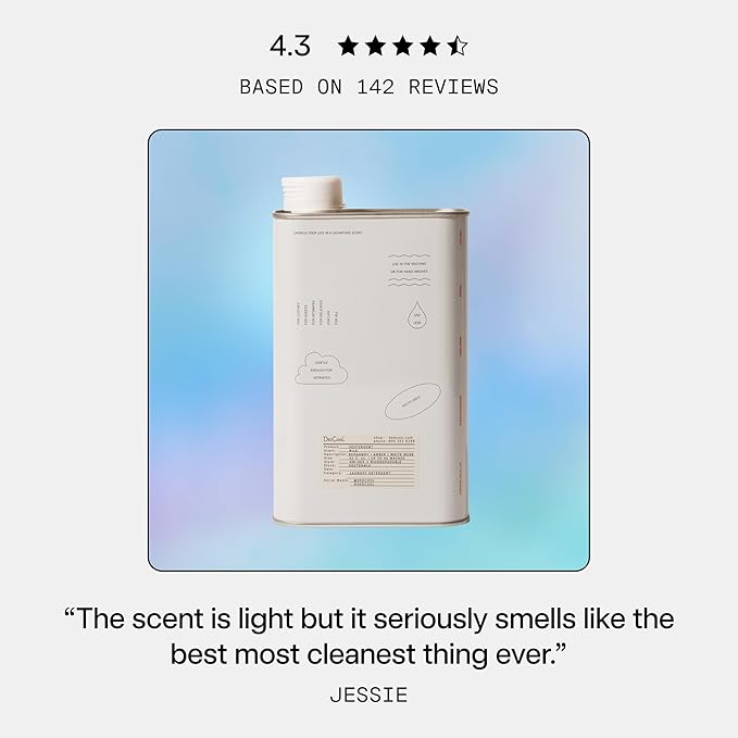 DedCool Liquid Laundry Dedtergent | Milk | Luxurious Fragrance Detergent | Removes Stains | Infused with Natural Essential Oils | Non-Toxic | 60 Washes | 32 fl oz