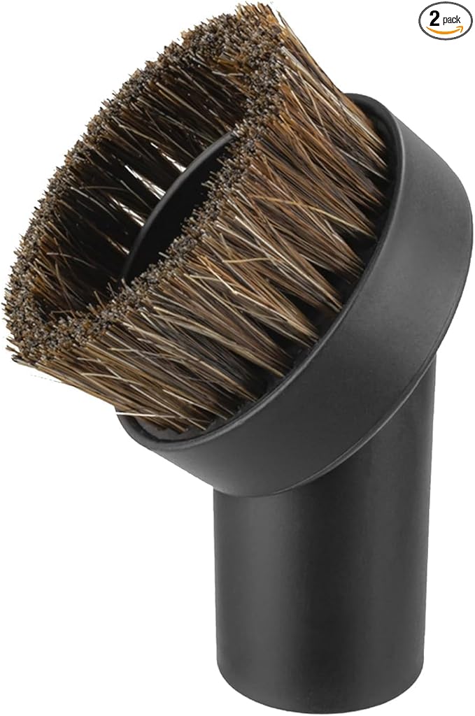 Round Dust Brush For Shark Vacuum Attachments - Vacuum Brush Attachment - 25mm Soft Horse Hair 1.25" Vacuum Attachment & Brushes Replacement for Most Vacuum Cleaners Accessories
