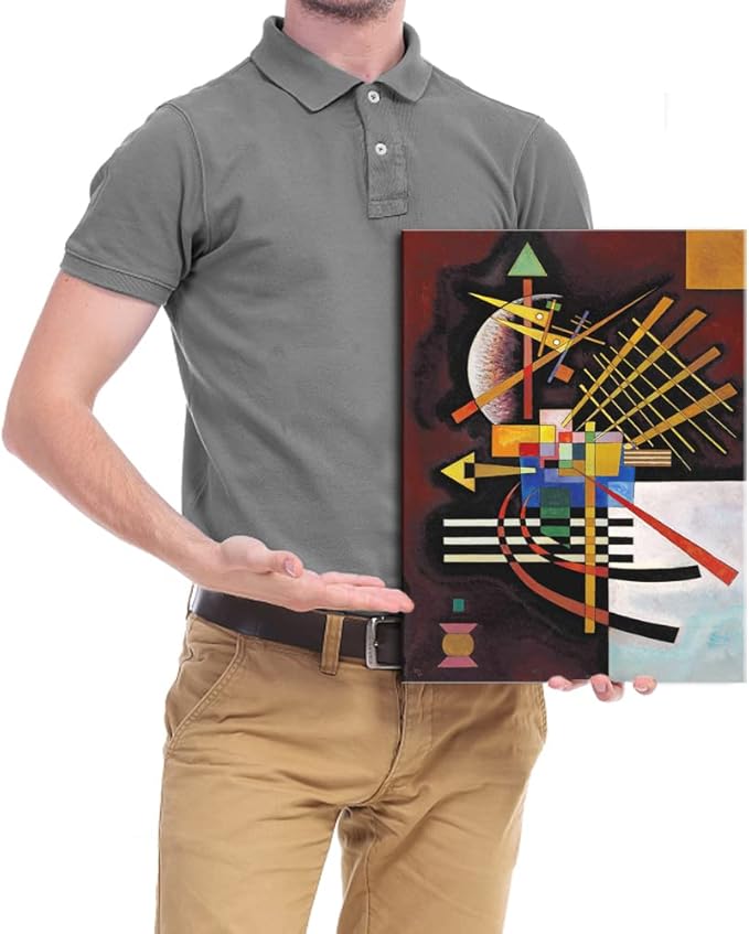 Wieco Art Canvas Prints Above and Left,1925 by Wassily Kandinsky Classic Art Reproductions Canvas Wall Art for Home Decoration