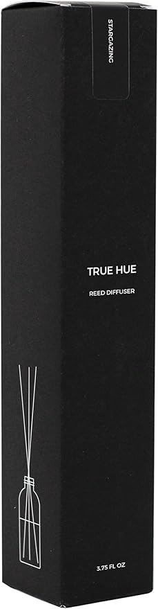 Luxury Reed Diffuser| True Hue | 3.75 fl oz | Glass and Rattan | Lasts for 2-3 Months | Fragrance Diffusers for Home | Handmade in USA (Stargazing)