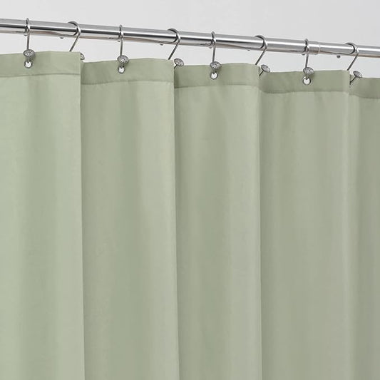 ALYVIA SPRING Extra Long Fabric Shower Curtain Liner Waterproof - 72" x 84", Soft & Lightweight XL Shower Curtain with 3 Magnets, Machine Washable - 72x84, Desert Sage