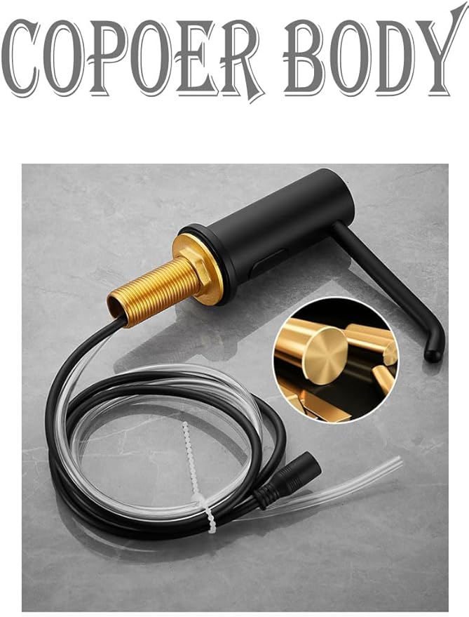 Automatic Touchless Soap Dispenser, Stainless Steel Automatic Liquid Soap Dispenser with 1000ml Bottle,Hands-Free Electronic Soap Dispensers(Black)