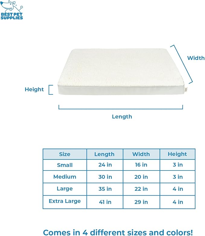 Best Pet Supplies Dog House Bed Crate Mat Tent Indoor Round Soft Plush for Small, Medium, and Large Breeds - Beige, 41 x 29 x 4