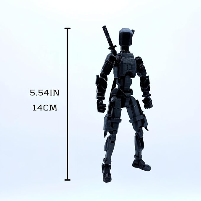 (Assembly Completed) 9 Pack T13 Action Figure Set with Display Stand Holder Base, Titan13 Action Figure Accessories 3D Printed Toy, Multi-Jointed Movable Lucky 13 Nova13 Dummy13