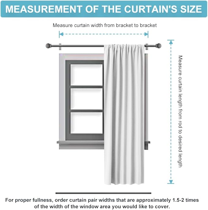 RYB HOME Room Darkening Curtains Bedroom Window Draperies Sunlight Shades Panels for Kid's Room Kitchen,42 inch Wide x 72 inch Long, Grayish White